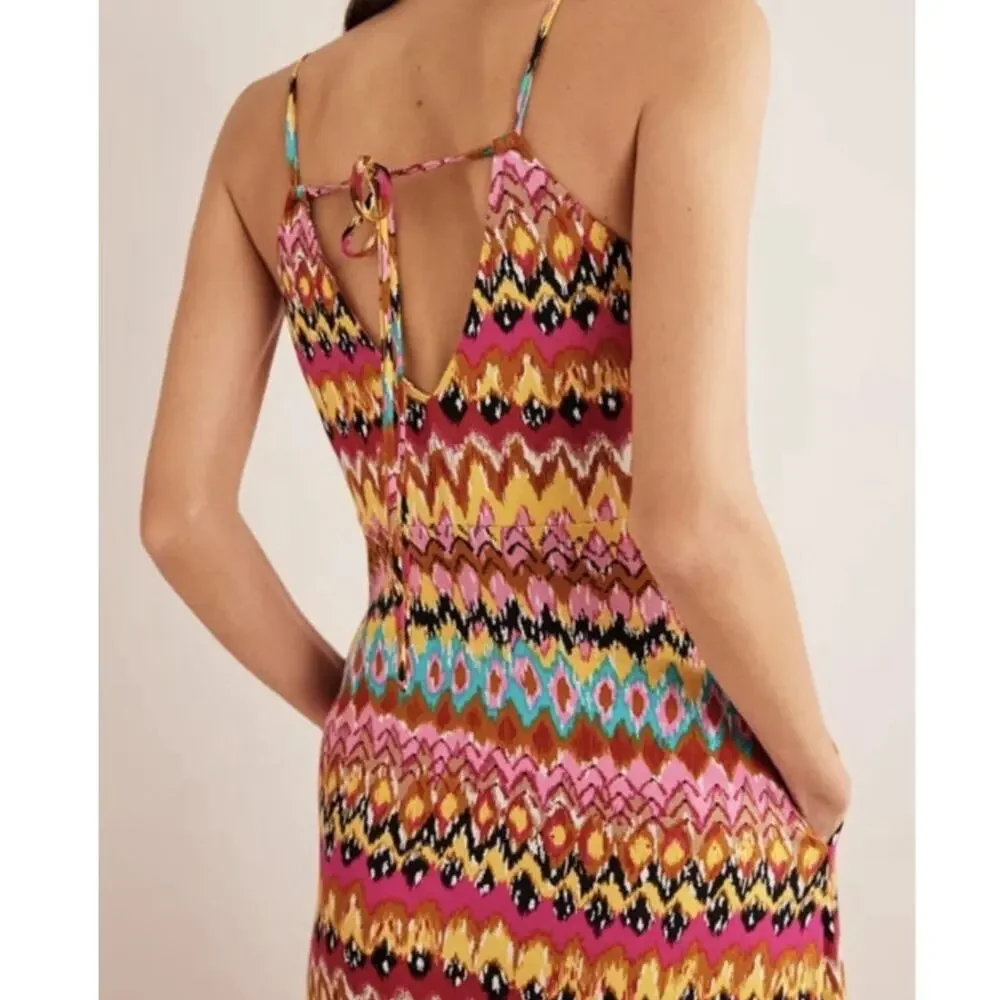 Boden Womens 6 Petite Strappy Jersey Maxi Boho Festival Resortwear Vacation